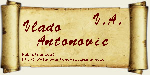 Vlado Antonović vizit kartica